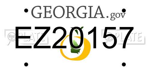 EZ20157 Georgia License Plate