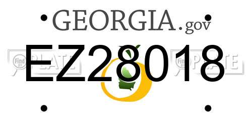 EZ28018 Georgia License Plate