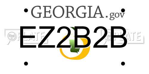 EZ2B2B Georgia License Plate