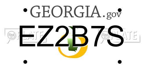 EZ2B7S Georgia License Plate