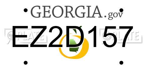 EZ2D157 Georgia License Plate
