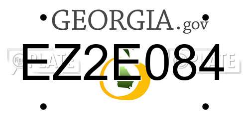 EZ2E084 Georgia License Plate