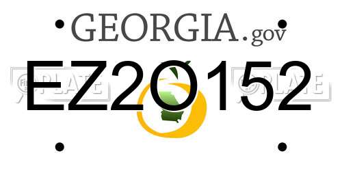 EZ2O152 Georgia License Plate