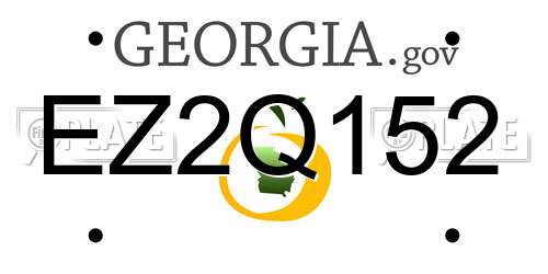 EZ2Q152 Georgia License Plate
