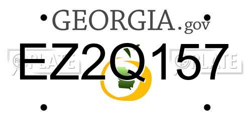 EZ2Q157 Georgia License Plate