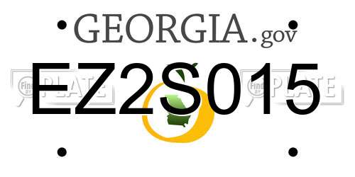 EZ2S015 Georgia License Plate