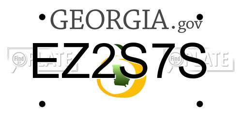 EZ2S7S Georgia License Plate