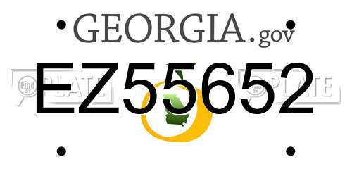 EZ55652 Georgia License Plate