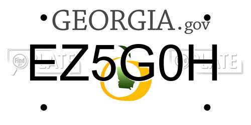 EZ5G0H Georgia License Plate