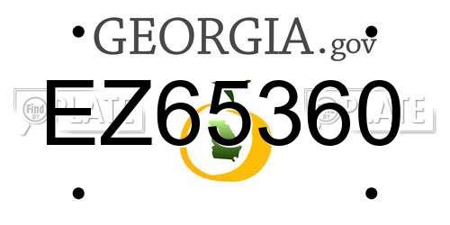 EZ65360 Georgia License Plate