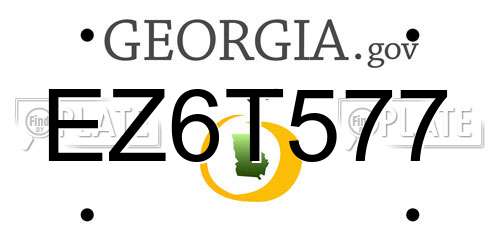 EZ6T577 Georgia License Plate