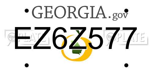EZ6Z577 Georgia License Plate
