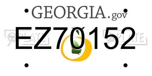 EZ70152 Georgia License Plate