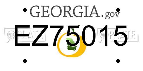 EZ75015 Georgia License Plate