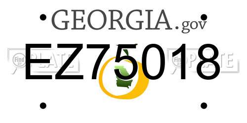 EZ75018 Georgia License Plate