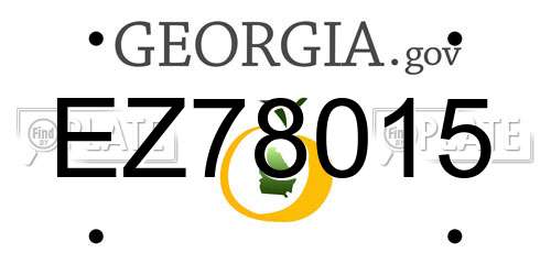 EZ78015 Georgia License Plate