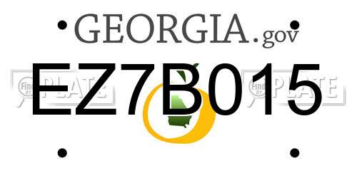 EZ7B015 Georgia License Plate