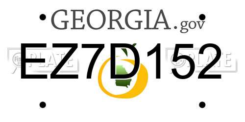 EZ7D152 Georgia License Plate