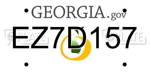 EZ7D157 Georgia License Plate