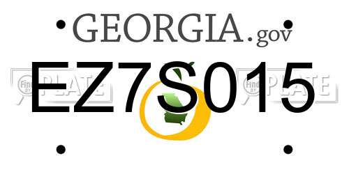 EZ7S015 Georgia License Plate