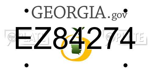 EZ84274 Georgia License Plate