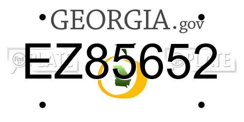 EZ85652 Georgia License Plate