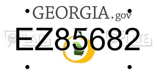 EZ85682 Georgia License Plate
