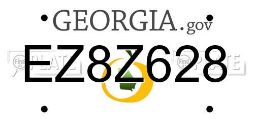 EZ8Z628 Georgia License Plate