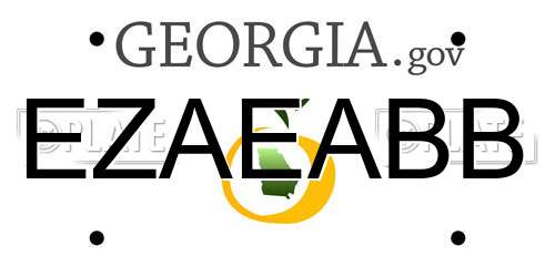 EZAEABB Georgia License Plate