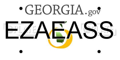 EZAEASS Georgia License Plate