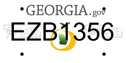 EZB1356 Georgia License Plate