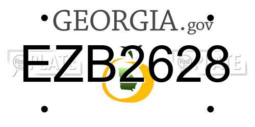EZB2628 Georgia License Plate