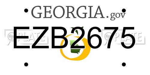 EZB2675 Georgia License Plate