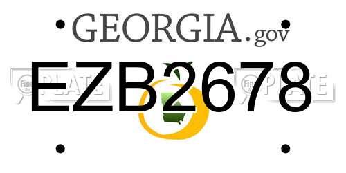 EZB2678 Georgia License Plate