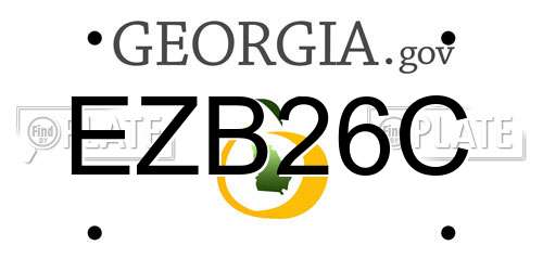 EZB26C Georgia License Plate