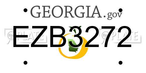 EZB3272 Georgia License Plate