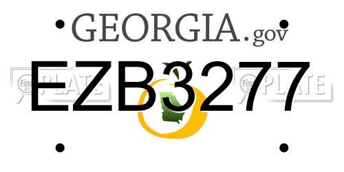 EZB3277 Georgia License Plate