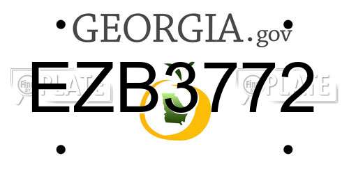 EZB3772 Georgia License Plate