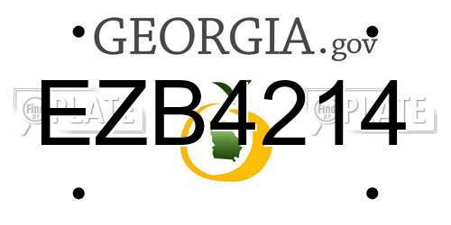 EZB4214 Georgia License Plate