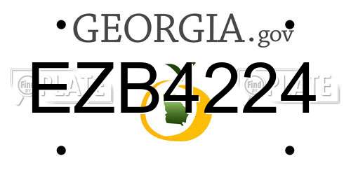EZB4224 Georgia License Plate