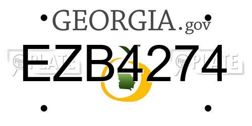 EZB4274 Georgia License Plate