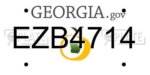 EZB4714 Georgia License Plate