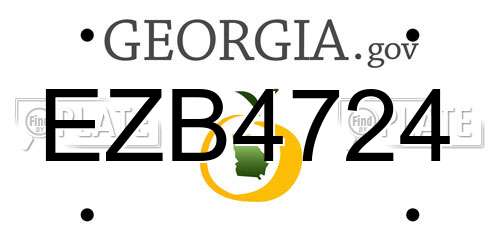EZB4724 Georgia License Plate
