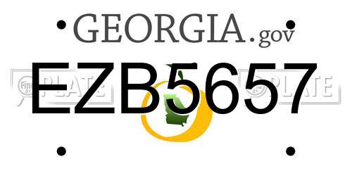 EZB5657 Georgia License Plate
