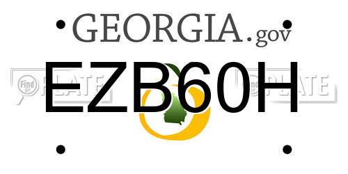 EZB60H Georgia License Plate