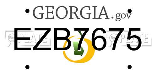 EZB7675 Georgia License Plate