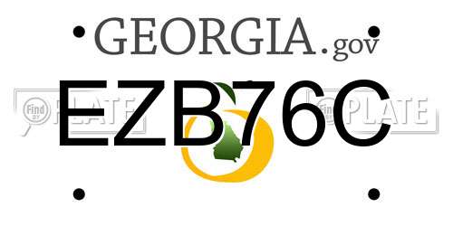 EZB76C Georgia License Plate