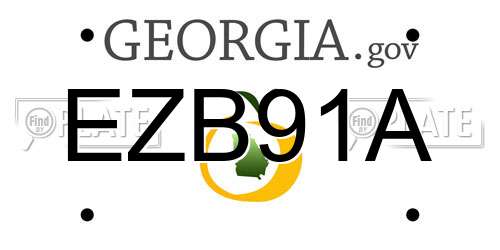 EZB91A Georgia License Plate