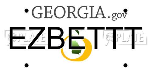 EZBETTT Georgia License Plate