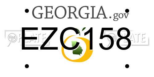 EZC158 Georgia License Plate
